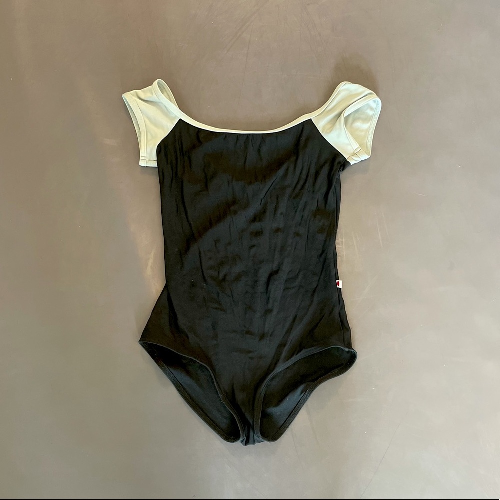 COPY - Black Yumiko Wendy leotard with Mirror trim
